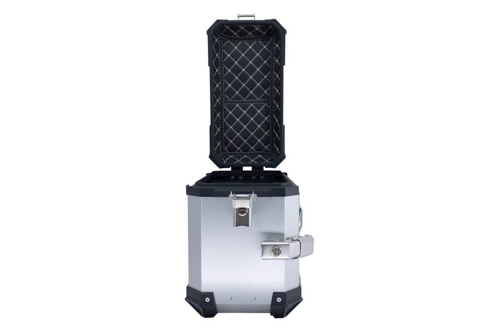 GPR TECH Par de malas laterais em alumínio sem rack específico, cor prata Capacidade 38 LT. + 38 LT. Capacidade 38 LT. + 38 LT.