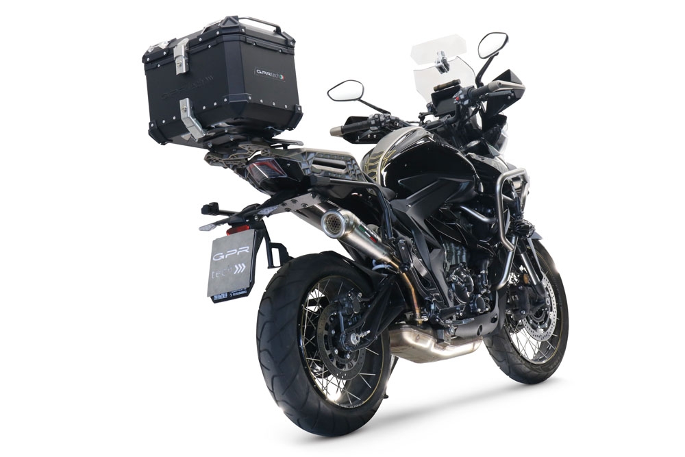 Escape compatível com Zontes 350 T1 ADV 2022-2024, Powercone Evo, Escape legal, homologado, silenciador com db killer removível e tubo de ligação específico 