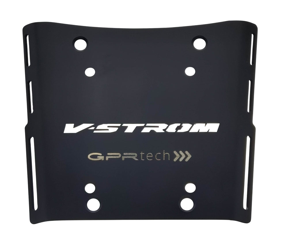 Top case maletas GPR TECH compatível com Suzuki V-Strom Dl 650 2012/2016 e3 Top Case Alpi-Tech em alumínio, cor preta com placa específica incluída Capacidade Litros 45
