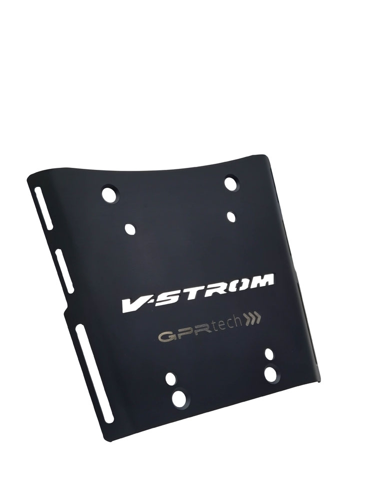 Top case maletas GPR TECH compatível com Suzuki V-Strom Dl 650 2012/2016 e3 Top Case Alpi-Tech em alumínio, cor preta com placa específica incluída Capacidade Litros 45
