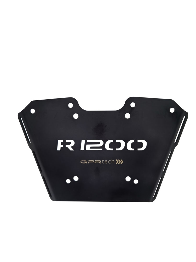 Top case maletas GPR TECH compatível com Bmw R 1200 R-Lc 2017/2019 e4 Top Case Alpi-Tech em alumínio, cor prata com placa específica incluída Capacidade Litros 45