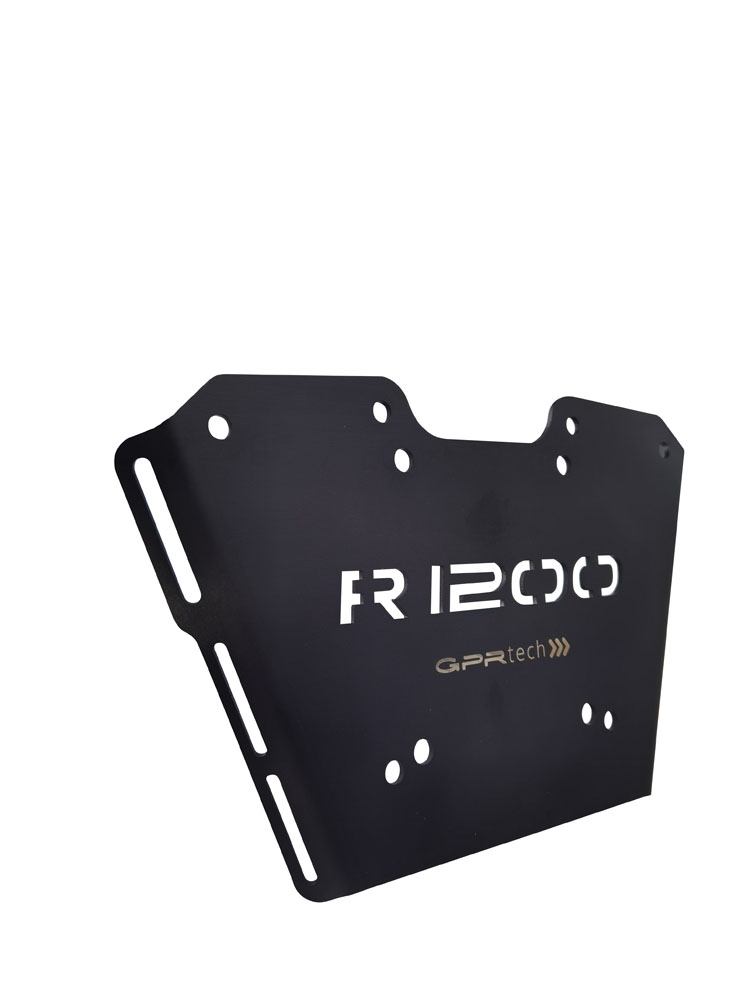 Top case maletas GPR TECH compatível com Bmw R 1200 R-Lc 2017/2019 e4 Top Case Alpi-Tech em alumínio, cor prata com placa específica incluída Capacidade Litros 45