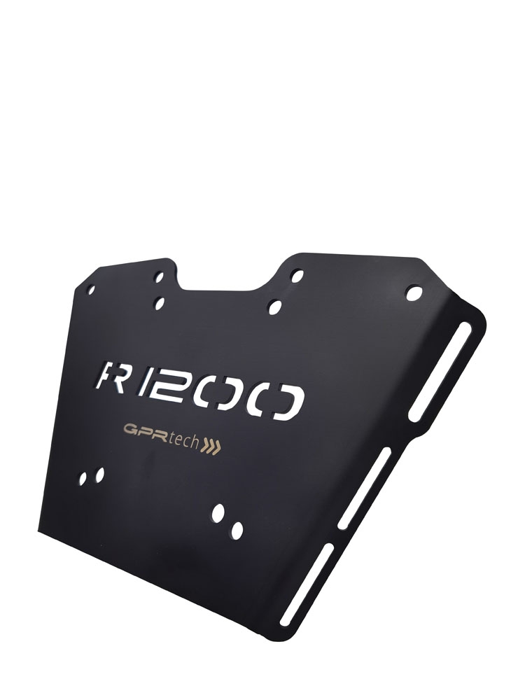 Top case maletas GPR TECH compatível com Bmw R 1200 R-Lc 2017/2019 e4 Top Case Alpi-Tech em alumínio, cor prata com placa específica incluída Capacidade Litros 45