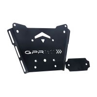 GPR TECH compatível com Bmw R 1250 Rt 2019/2020 e4 Placa de encaixe específica en titânio Top Case ALPITECH 35/55 LT compatível com bagageiro original, titânio com 4 pontos de ancoragem