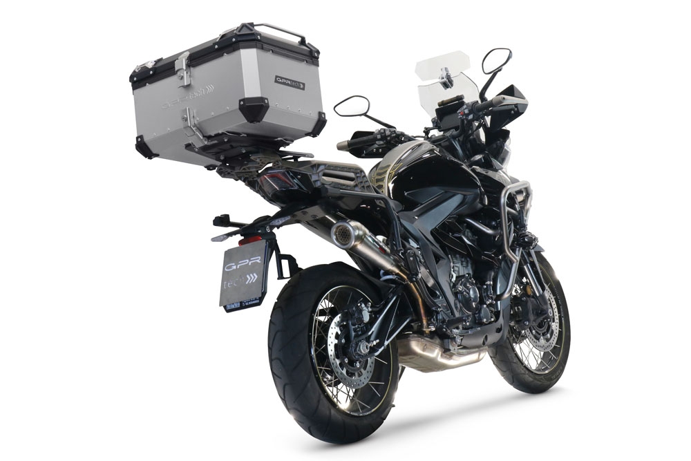 Escape compatível com Zontes 350 T1 ADV 2022-2024, Powercone Evo, Escape legal, homologado, silenciador com db killer removível e tubo de ligação específico 