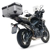 Escape compatível com Zontes 350 T1 ADV 2022-2024, Powercone Evo, Escape legal, homologado, silenciador com db killer removível e tubo de ligação específico 