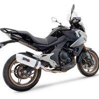 Escape compatível com Cf Moto 700 Mt 2023-2024, Albus Ceramic, Escape homologado, legal para mercados NÃO europeus, incluindo tubo de ligação e db killer removível 