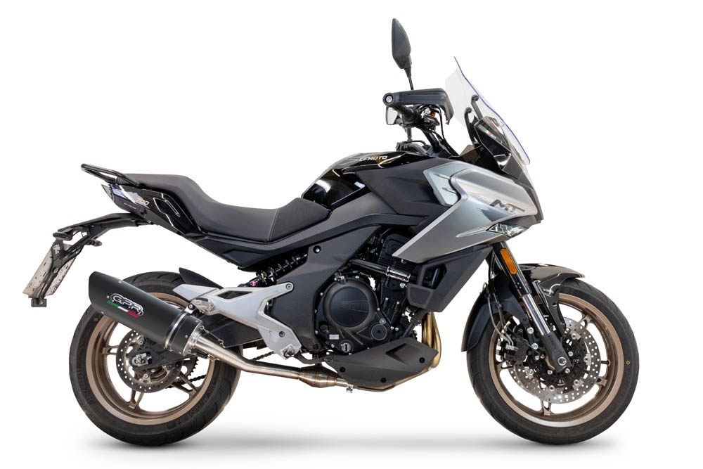 Escape compatível com Cf Moto 700 Mt 2023-2024, Furore Nero, Escape homologado, legal para mercados NÃO europeus, incluindo tubo de ligação e db killer removível 