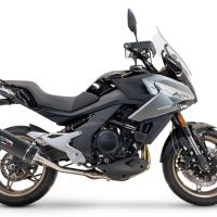 Escape compatível com Cf Moto 700 Mt 2023-2024, Furore Nero, Escape homologado, legal para mercados NÃO europeus, incluindo tubo de ligação e db killer removível 