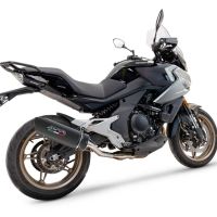 Escape compatível com Cf Moto 700 Mt 2023-2024, Furore Nero, Escape homologado, legal para mercados NÃO europeus, incluindo tubo de ligação e db killer removível 