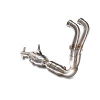 Escape compatível com Aprilia RS 457 2024-2025, Ghost Inox, Escape completo, não legal para países da UE, com db killer removível 