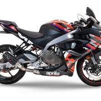 GPR escape compatível com  Aprilia RS 457 2024-2025, M3 Black Titanium, Sistema homologado com catalisador linha completa, silencioso mais coletor 