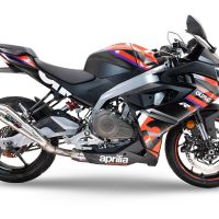 Escape compatível com Aprilia RS 457 2024-2025, Powercone Evo, Escape completo, não legal para países da UE, com db killer removível 