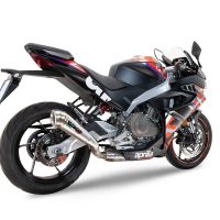 Escape compatível com Aprilia RS 457 2024-2025, Powercone Evo, Escape completo, não legal para países da UE, com db killer removível 