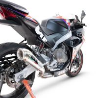 Escape compatível com Aprilia RS 457 2024-2025, Powercone Evo, Escape completo, não legal para países da UE, com db killer removível 