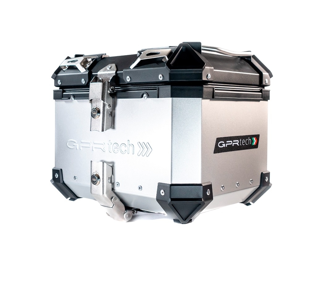 GPR TECH TOP CASE ALPI-TECH 26 LT. PRATA Top Case Alpi-Tech em alumínio, cor prata com placa universal incluída Capacidade Litros 26