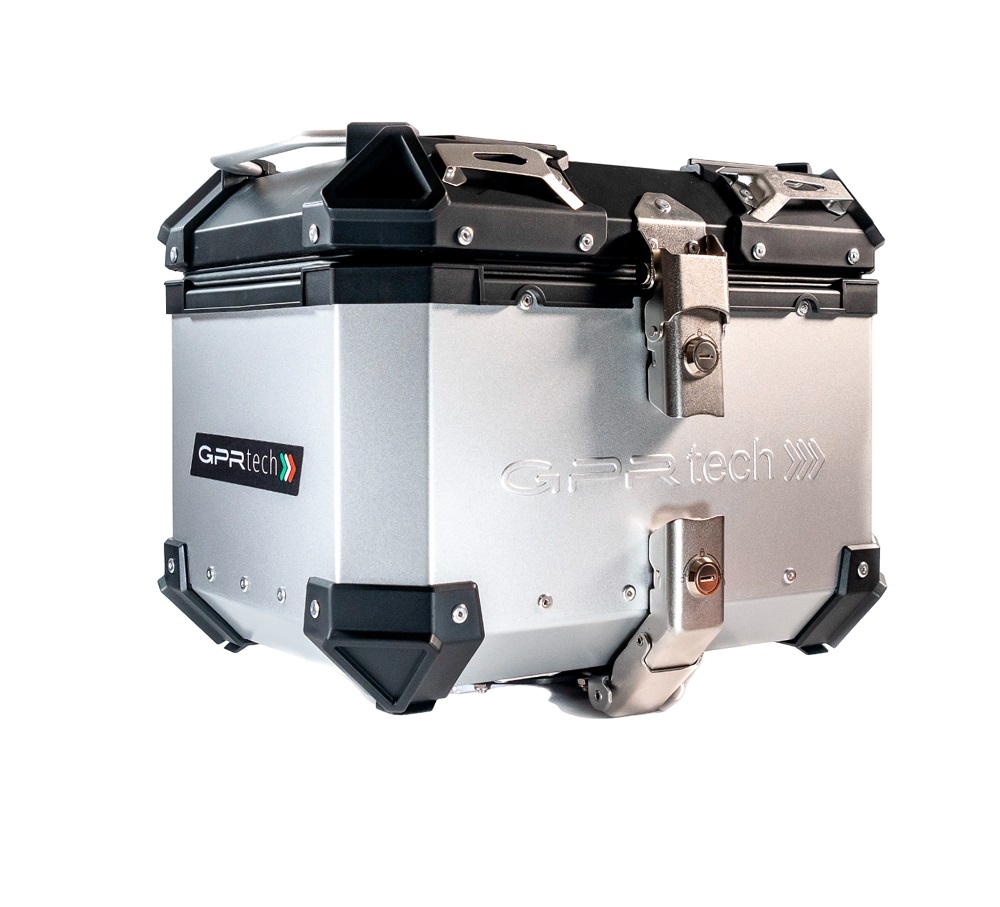 GPR TECH TOP CASE ALPI-TECH 26 LT. PRATA Top Case Alpi-Tech em alumínio, cor prata com placa universal incluída Capacidade Litros 26