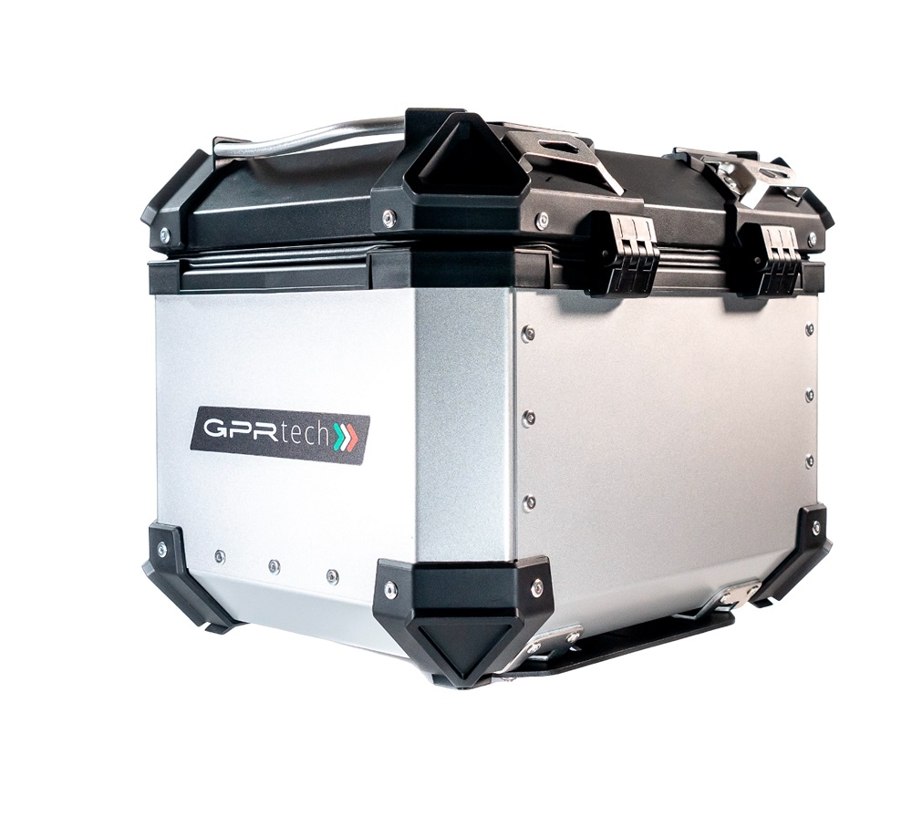 GPR TECH TOP CASE ALPI-TECH 26 LT. PRATA Top Case Alpi-Tech em alumínio, cor prata com placa universal incluída Capacidade Litros 26