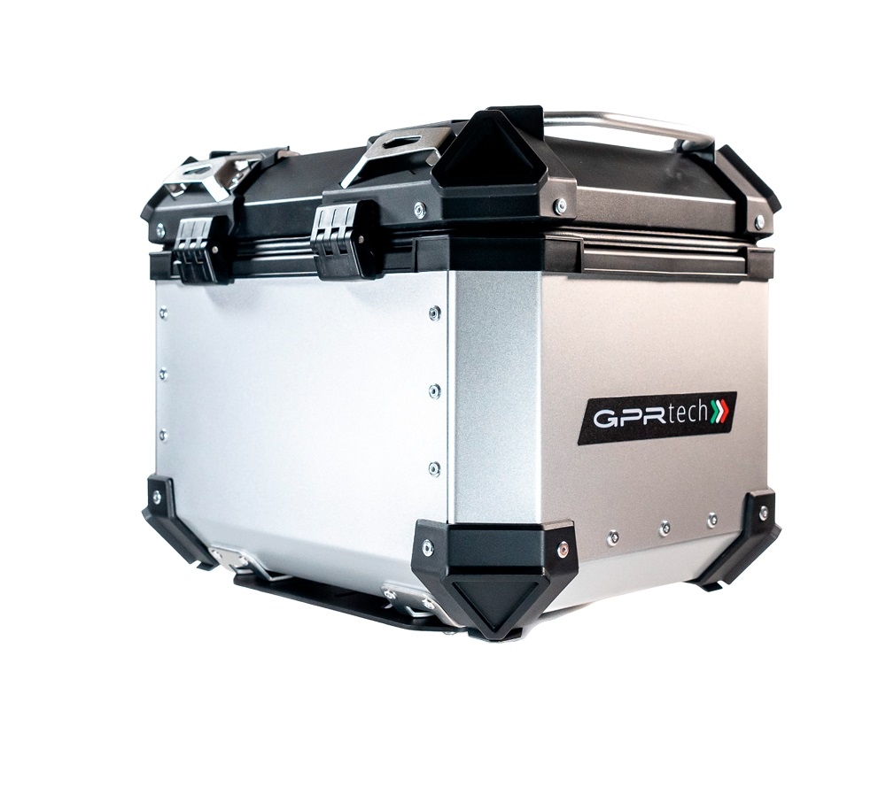 GPR TECH TOP CASE ALPI-TECH 26 LT. PRATA Top Case Alpi-Tech em alumínio, cor prata com placa universal incluída Capacidade Litros 26