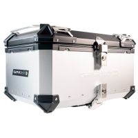 Top case maletas GPR TECH compatível com Bmw F 850 Gs 2018/2020 e4 Top Case Alpi-Tech em alumínio, cor prata com placa específica incluída Capacidade Litros 55