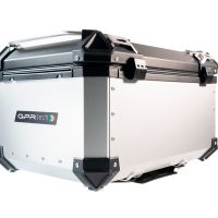 Top case maletas GPR TECH compatível com Benelli Trk 125 2019/2023 Top Case Alpi-Tech em alumínio, cor prata com placa específica incluída Capacidade Litros 55