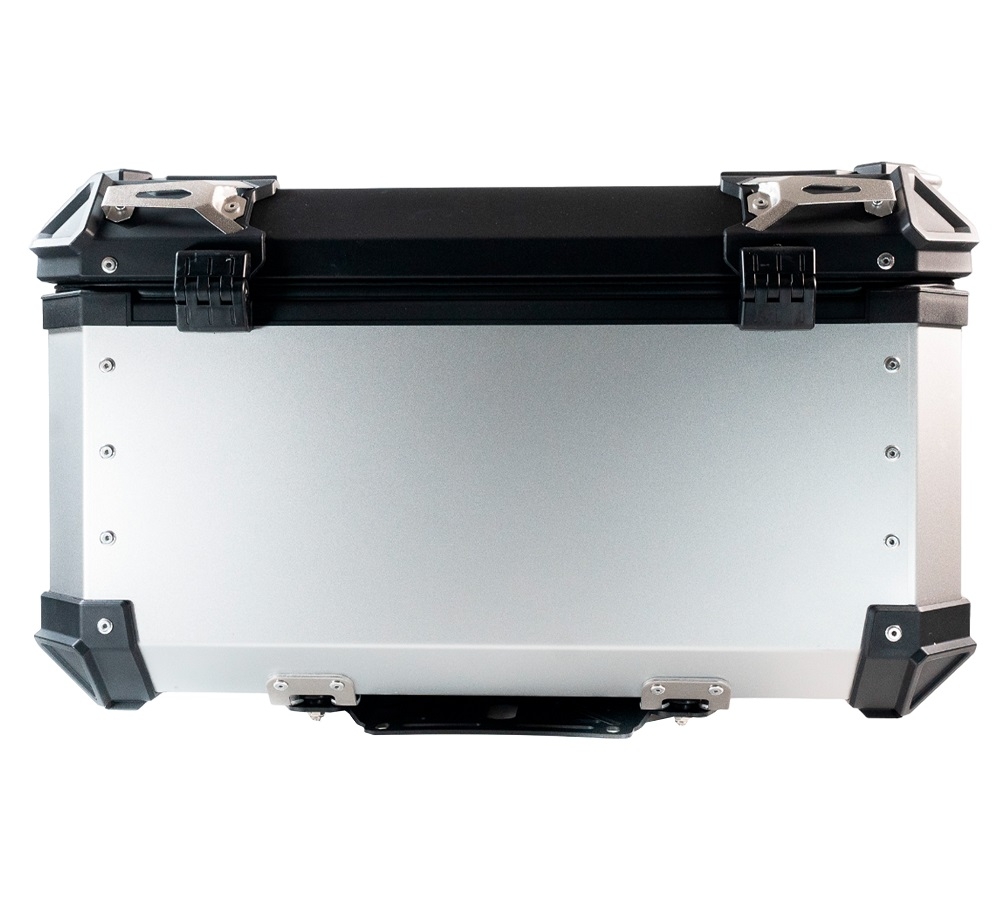 Top case maletas GPR TECH compatível com Benelli Trk 125 2019/2023 Top Case Alpi-Tech em alumínio, cor prata com placa específica incluída Capacidade Litros 55