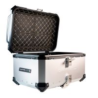 Top case maletas GPR TECH compatível com Bmw G 310 Gs 2017/2021 e4 Top Case Alpi-Tech em alumínio, cor prata com placa específica incluída Capacidade Litros 55