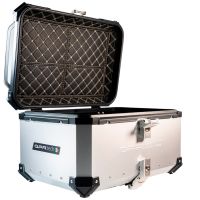 Top case maletas GPR TECH compatível com Bmw G 310 Gs 2017/2021 e4 Top Case Alpi-Tech em alumínio, cor prata com placa específica incluída Capacidade Litros 55