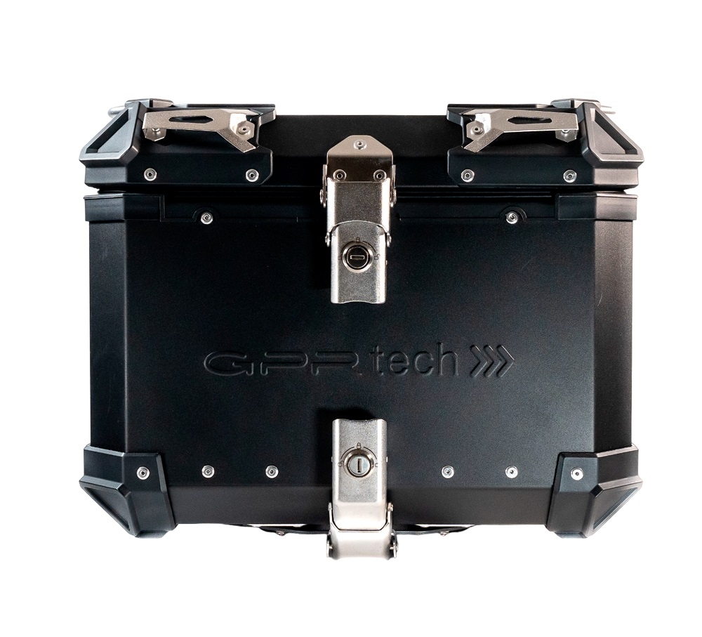 Top case maletas GPR TECH compatível com Bmw R 1250 Rt 2021/2025 Top Case Alpi-Tech em alumínio, cor preta com placa específica incluída Capacidade Litros 45