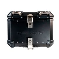 Top case maletas GPR TECH compatível com Kawasaki KLE 500 2026/2027 e5 plus Top Case Alpi-Tech em alumínio 35 LT, cor preta com porta-bagagens pretoa Capacidade Litros 35