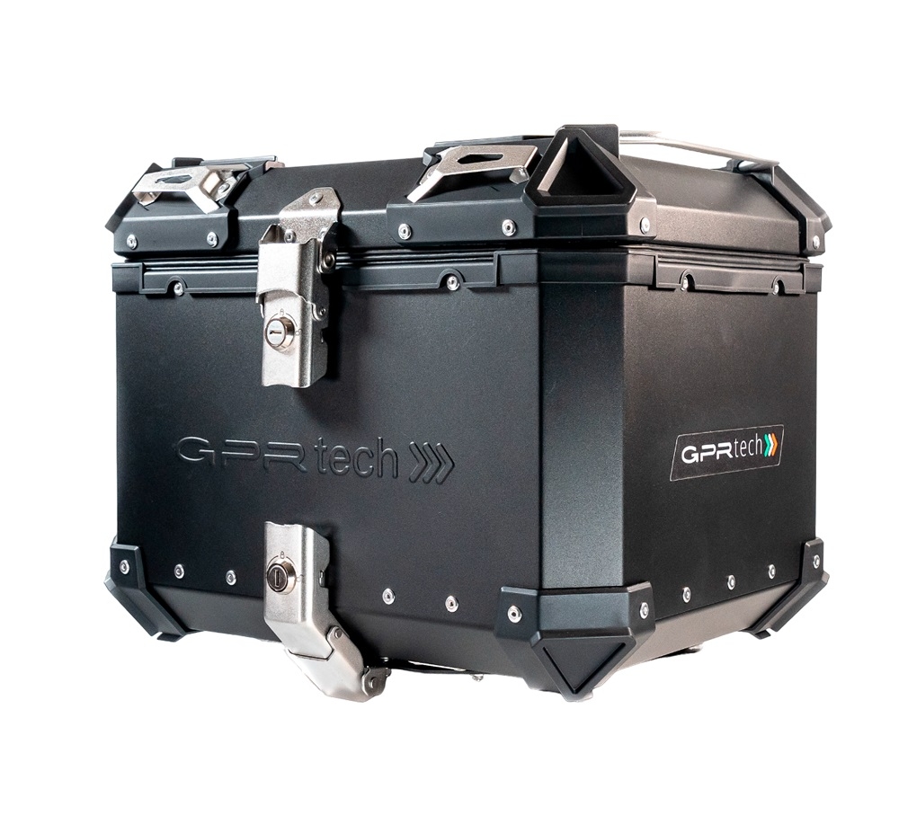 Top case maletas GPR TECH compatível com Bmw R 1250 Rt 2021/2025 Top Case Alpi-Tech em alumínio, cor preta com placa específica incluída Capacidade Litros 45