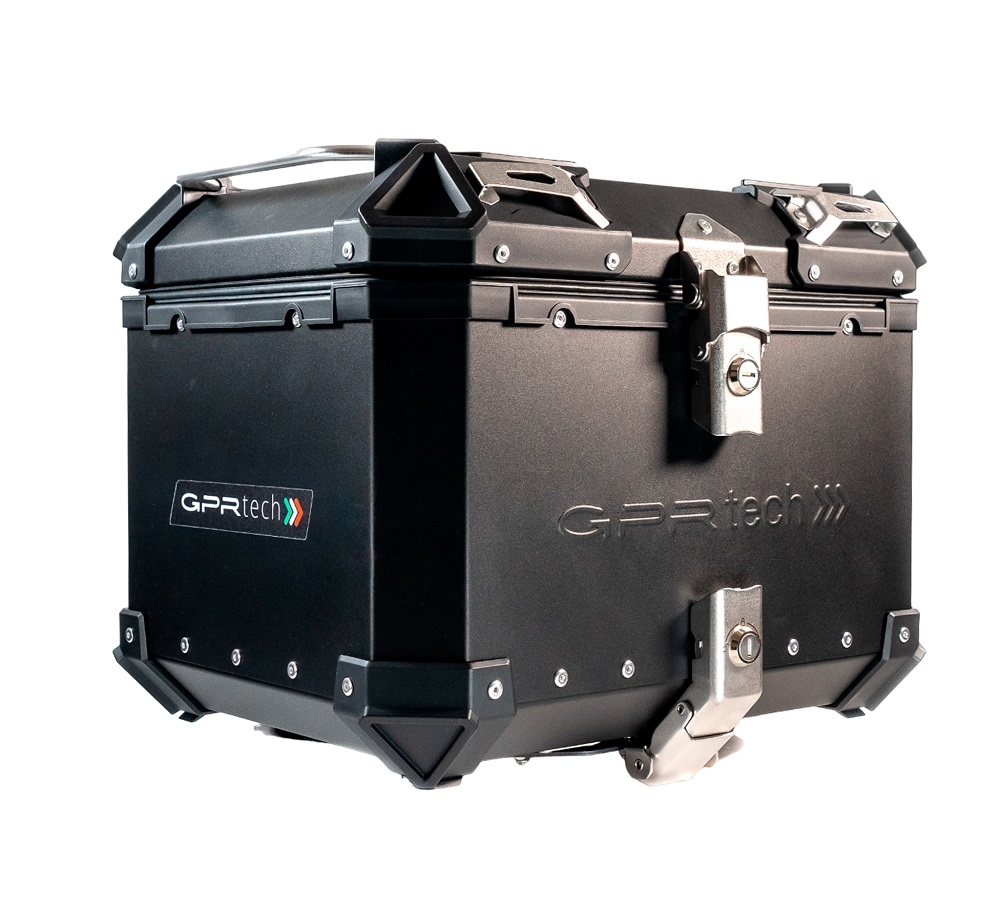 Top case maletas GPR TECH compatível com Bmw R 1250 Rt 2021/2025 Top Case Alpi-Tech em alumínio, cor preta com placa específica incluída Capacidade Litros 45