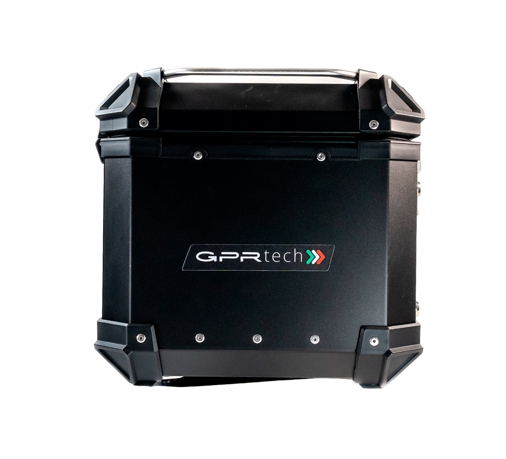 Top case maletas GPR TECH compatível com Bmw R 1250 Rt 2021/2025 Top Case Alpi-Tech em alumínio, cor preta com placa específica incluída Capacidade Litros 45