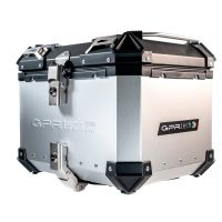 Top case maletas GPR TECH compatível com Aprilia Tuareg 660 2021/2024 e5 Top Case Alpi-Tech em alumínio, cor prata com placa específica incluída Capacidade Litros 35