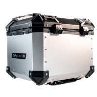 Top case maletas GPR TECH compatível com Benelli Trk 125 2019/2023 Top Case Alpi-Tech em alumínio, cor prata com placa específica incluída Capacidade Litros 35