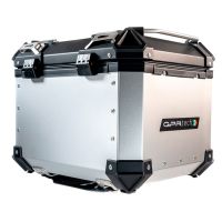 Top case maletas GPR TECH compatível com Benelli Trk 125 2019/2023 Top Case Alpi-Tech em alumínio, cor prata com placa específica incluída Capacidade Litros 35