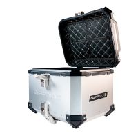 Top case maletas GPR TECH compatível com Honda Forza 750 2021/2024 e5 Top Case Alpi-Tech em alumínio, cor prata com placa específica incluída Capacidade Litros 35