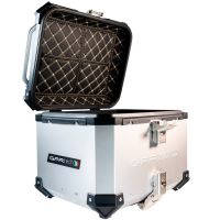 Top case maletas GPR TECH compatível com Bmw G 310 Gs 2017/2021 e4 Top Case Alpi-Tech em alumínio, cor prata com placa específica incluída Capacidade Litros 45