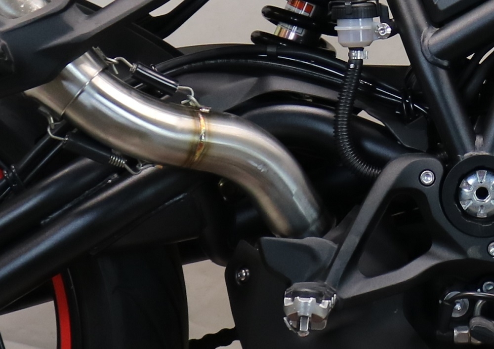 Escape compatível com Benelli 752 S 2019-2021, M3 Poppy , Escape legal, homologado, silenciador com db killer removível e tubo de ligação específico 