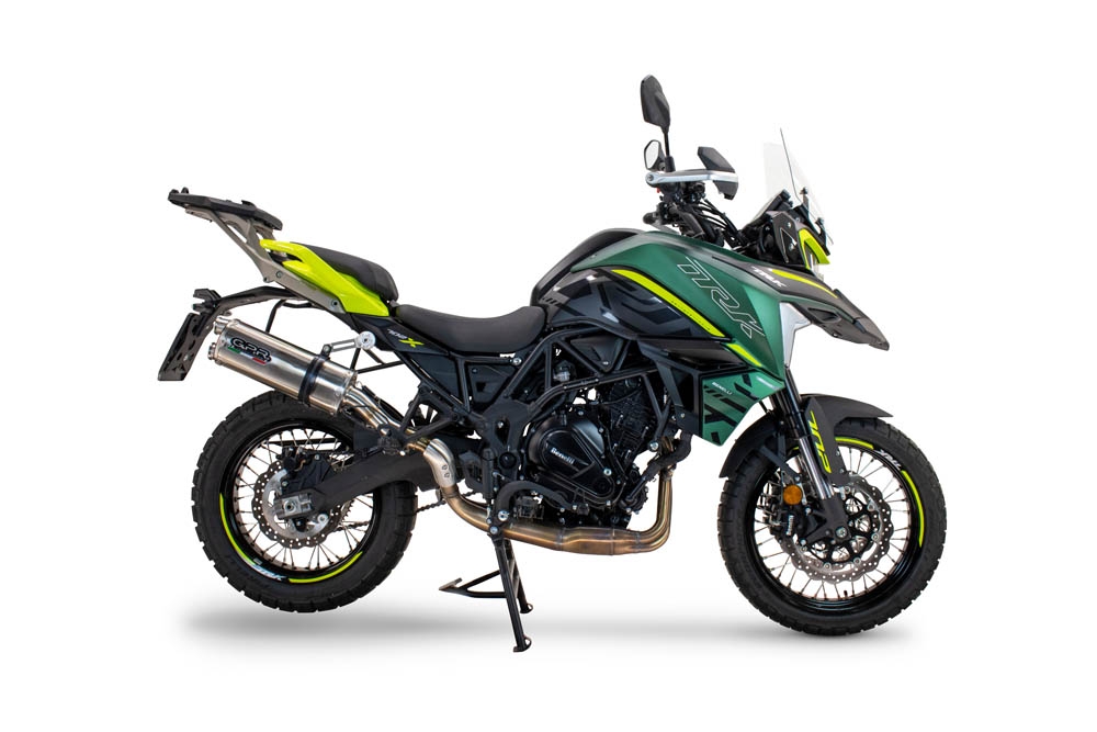 Escape compatível com Benelli Trk 702 X 2023-2024, Dual Inox, Escape legal, homologado, silenciador com db killer removível e tubo de ligação específico 