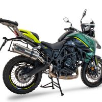 Escape compatível com Benelli Trk 702 X 2023-2024, Dual Inox, Escape legal, homologado, silenciador com db killer removível e tubo de ligação específico 