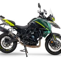 Escape compatível com Benelli Trk 702 X 2023-2024, Dual Poppy, Escape legal, homologado, silenciador com db killer removível e tubo de ligação específico 