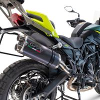Escape compatível com Benelli Trk 702 X 2023-2024, Dual Poppy, Escape legal, homologado, silenciador com db killer removível e tubo de ligação específico 
