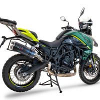 Escape compatível com Benelli Trk 702 X 2023-2024, Dual Poppy, Escape legal, homologado, silenciador com db killer removível e tubo de ligação específico 
