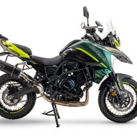 Escape compatível com Benelli Trk 702 2023-2024, Furore Nero, Escape legal, homologado, silenciador com db killer removível e tubo de ligação 