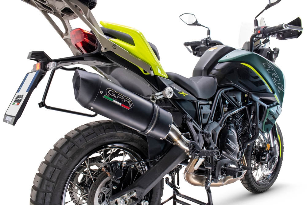 Escape compatível com Benelli Trk 702 2023-2024, Furore Nero, Escape legal, homologado, silenciador com db killer removível e tubo de ligação 