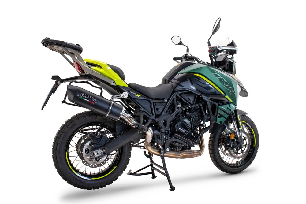Escape compatível com Benelli Trk 702 2023-2024, Furore Nero, Escape legal, homologado, silenciador com db killer removível e tubo de ligação 
