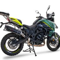 Escape compatível com Benelli Trk 702 2023-2024, Furore Nero, Escape legal, homologado, silenciador com db killer removível e tubo de ligação 