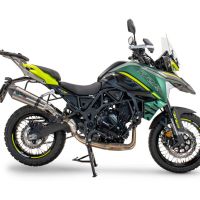 GPR escape compatível com  Benelli Trk 702 X 2023-2024, New Grand Prix Evo Titanium, Escape homologado, legal para mercados NÃO europeus, incluindo tubo de ligação e db killer removível 