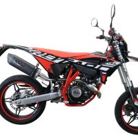 Escape compatível com Beta RR 125 4T Enduro 2021-2024, Furore Evo4 Nero, Escape homologado, legal para mercados NÃO europeus, incluindo tubo de ligação e db killer removível 
